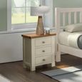 Lundy Bedside Cabinet - 3 Drawer - Ivory Painted