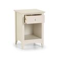 Cameo Bedside Cabinet - 1 Drawer - White