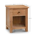 Marlborough Bedside Cabinet - 1 Drawer - Oak