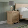 Cromwell Bedside Cabinet - 2 Drawer - Oak