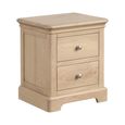 Cromwell Bedside Cabinet - 2 Drawer - Oak