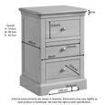 Cromwell Bedside Cabinet - 3 Drawer - Oak