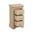 Cromwell Bedside Cabinet - 3 Drawer Compact - Oak