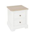 Cromwell Bedside Cabinet - 2 Drawer - White Painted