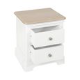 Cromwell Bedside Cabinet - 2 Drawer - White Painted