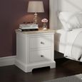 Cromwell Bedside Cabinet - 2 Drawer - Grey Painted