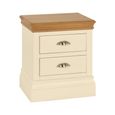 Versailles Bedside Cabinet - 2 Drawer - Ivory Painted