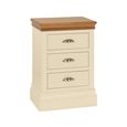 Versailles Bedside Cabinet - 3 Drawer - Ivory Painted