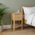Twyford Bedside Table - 2 Drawer - Oak