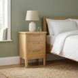Twyford Bedside Cabinet - 3 Drawer - Oak