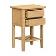Twyford Bedside Table - 2 Drawer - Oak