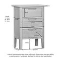 Twyford Bedside Cabinet - 3 Drawer - Oak