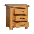 Somer Bedside Cabinet - 3 Drawer - Oak