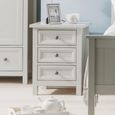 Maine Bedside Cabinet - 3 Drawer - Grey