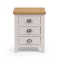 Richmond Bedside Cabinet - 3 Drawer - Grey