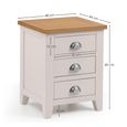 Richmond Bedside Cabinet - 3 Drawer - Grey
