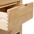 Curve Bedside Cabinet - 3 Drawer - Small - Oak