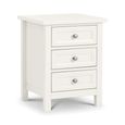 Maine Bedside Cabinet - 3 Drawer - White