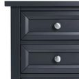 Maine Bedside Cabinet - 3 Drawer - Black