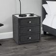 Sorrento Grey Bedside Cabinet - 3 Drawer