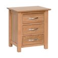 Nimbus Bedside Cabinet - 3 Drawer - Oak