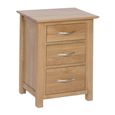 Nimbus Bedside Cabinet - 3 Drawer High - Oak