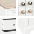 Cromwell Bedside Cabinet - 3 Drawer - White Painted