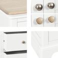 Cromwell Bedside Cabinet - 3 Drawer Compact - White Painted