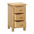Arlington Compact Bedside Cabinet - 3 Drawer - Oak