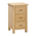 Arlington Compact Bedside Cabinet - 3 Drawer - Oak