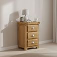 Newbridge Bedside Cabinet - 3 Drawer - Oak