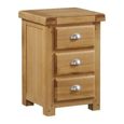 Newbridge Bedside Cabinet - 3 Drawer - Oak