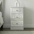 Pembroke White Gloss 3 Drawer Bedside Cabinet