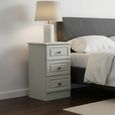 Pembroke Cashmere 3 Drawer Bedside Cabinet