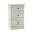 Pembroke Cashmere 3 Drawer Bedside Cabinet