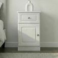 Pembroke White 1 Door 1 Drawer Bedside Cabinet LHF