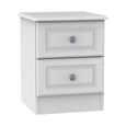 Pembroke White 2 Drawer Bedside Cabinet