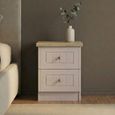 Vienna Bedside Cabinet - 2 Drawer - Cashmere