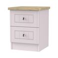 Vienna Bedside Cabinet - 2 Drawer - Cashmere