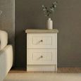 Vienna Bedside Cabinet - 2 Drawer - Cream