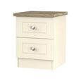 Vienna Bedside Cabinet - 2 Drawer - Cream