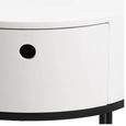 Clearance - Polo Bedside Table - 1 Drawer - Round - White Painted - FSS16524