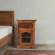 Indian Sheesham LHF Door Bedside Cabinet