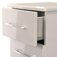 Paris Bedside Cabinet - 3 Drawer - Cashmere