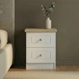 Vienna Bedside Cabinet - 2 Drawer - Porcelain