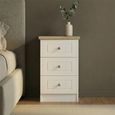 Vienna Bedside Cabinet - 3 Drawer - Porcelain