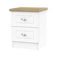 Vienna Bedside Cabinet - 2 Drawer - Porcelain