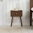 Herringford Bedside Table - 1 Drawer - Walnut
