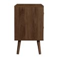 Herringford Bedside Cabinet - 2 Drawer - Walnut
