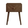 Herringford Bedside Table - 1 Drawer - Walnut